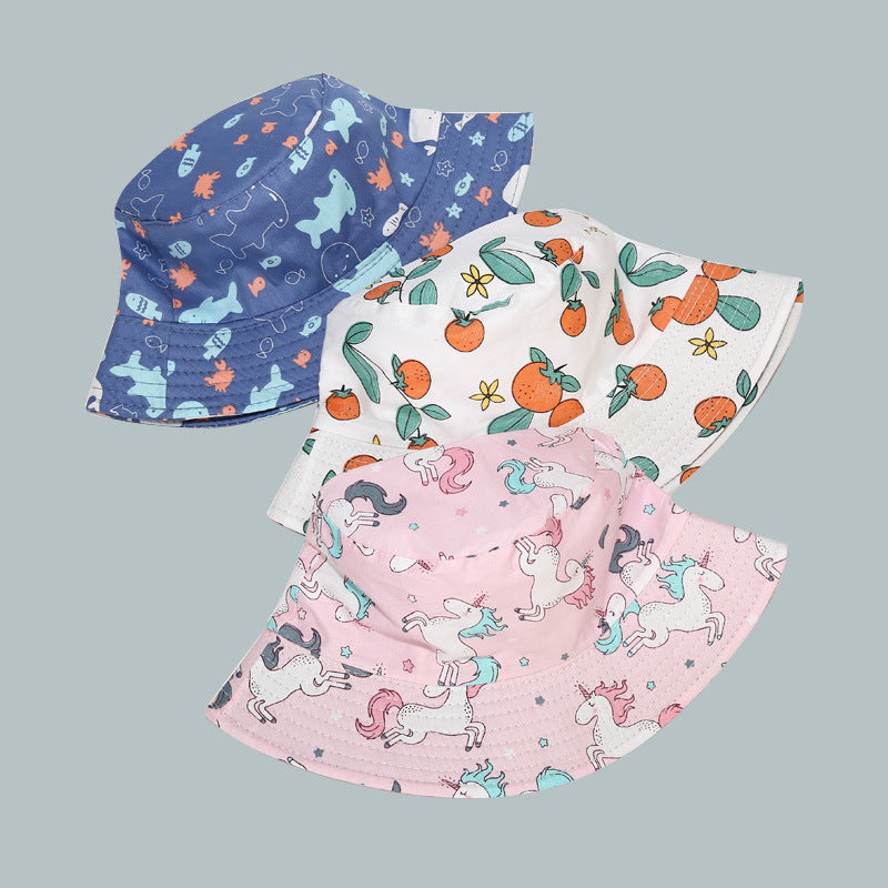 Wholesale Pattern Baby Hat Sunscreen Sun Hat 52cm Basin Hat
